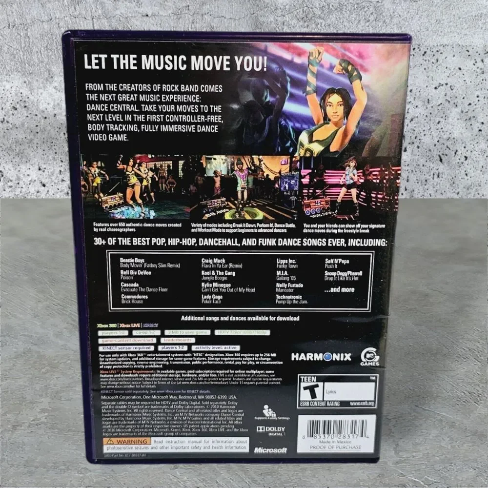 Dance‎ Central Xbox 360 Kinect Game